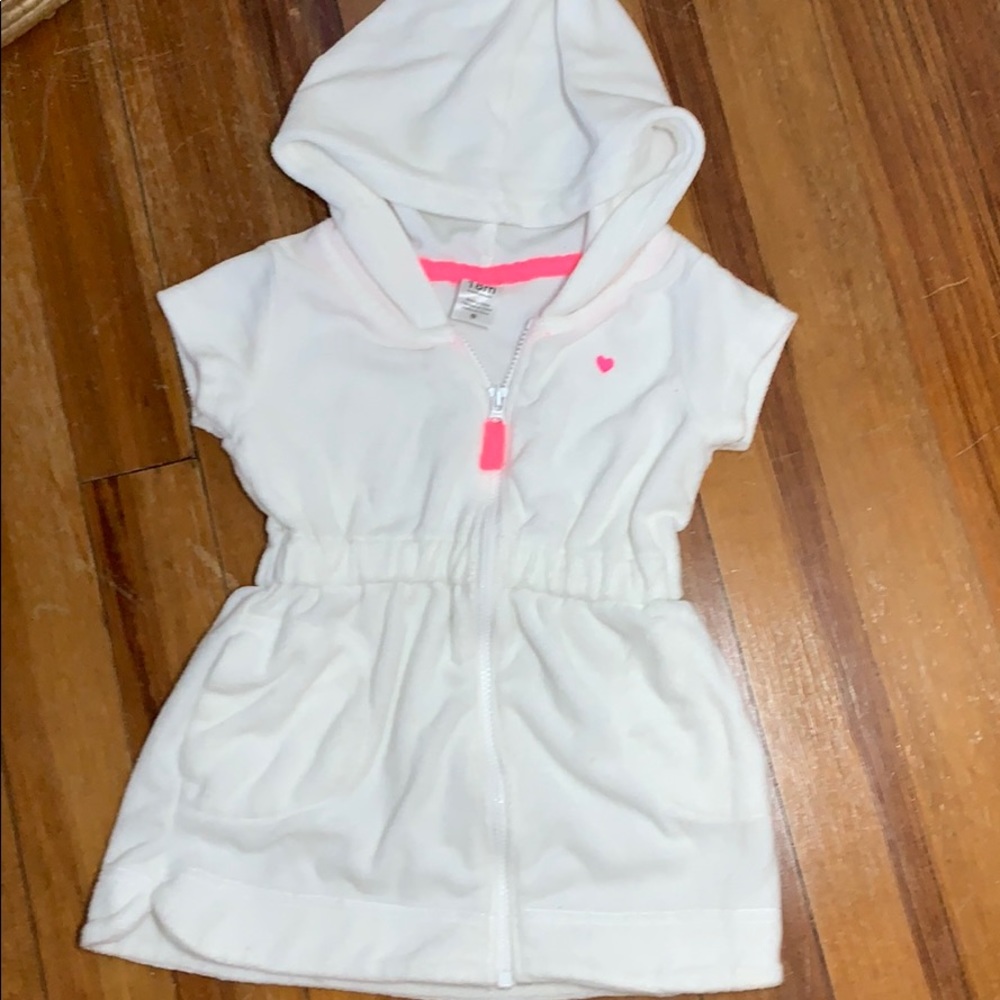 Terry cloth bathing suit cover up